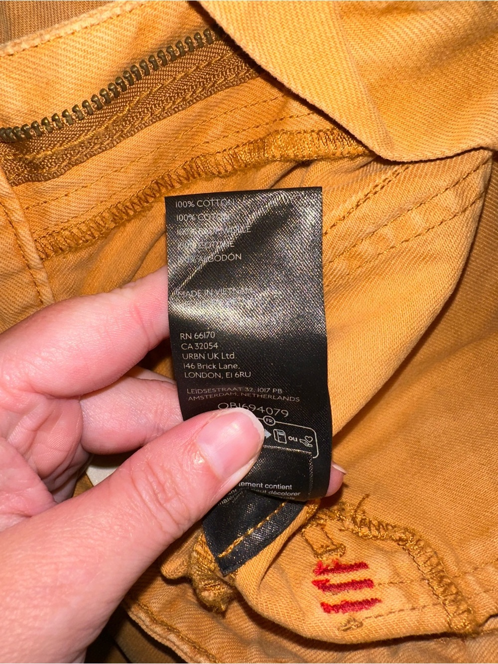 BDG Cargo Utility Extreme Wide Leg Jeans in Mustard Orange - Picture 10 of 10